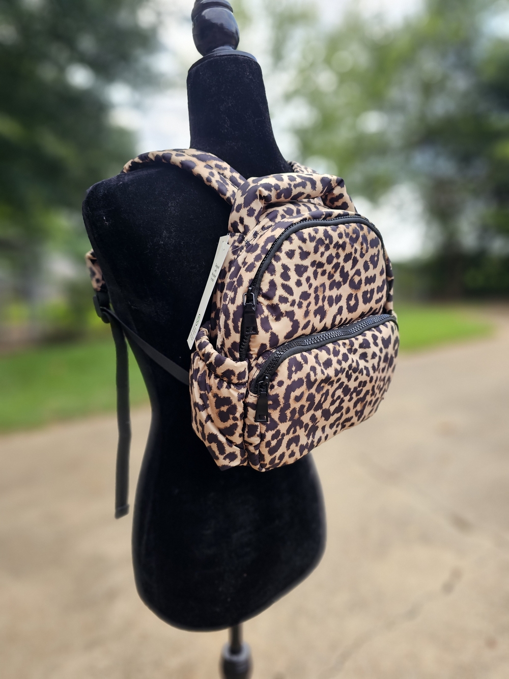 Leopard Print Backpack - Picture 3 of 10